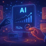 Illustration of digital advertising with AI-optimized ad campaigns and cookieless targeting for 2025 PPC success