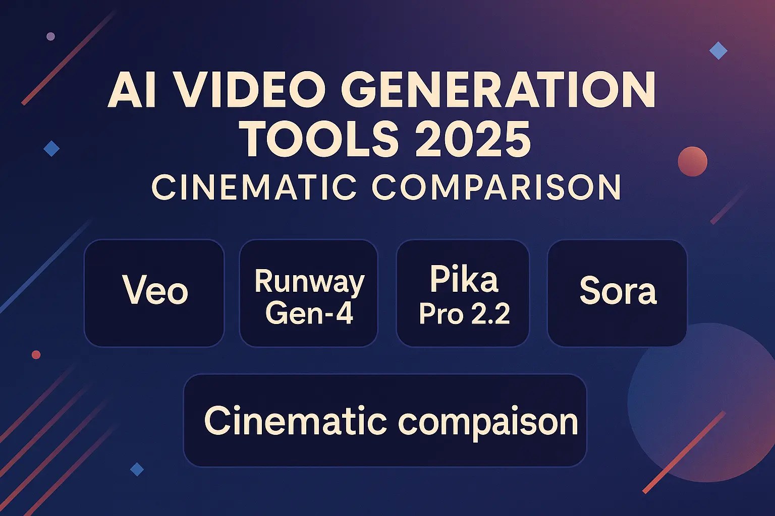 ai video generation tools 2025 cinematic comparison